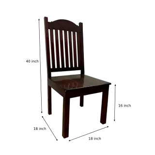 Square Teak Wood 4 Seater Dining Table with Glossy Finish