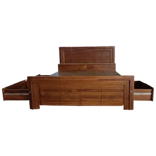 Teak Wood King Size Bed