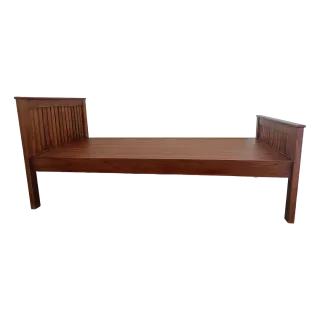 Prison Teak Wood Single Bed
