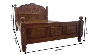 Royal King Size Teak Wood Bed