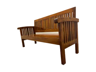 Arc Rest 3 Seater Teak Wood Sofa