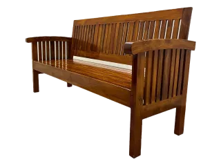 Arc Rest 3 Seater Teak Wood Sofa