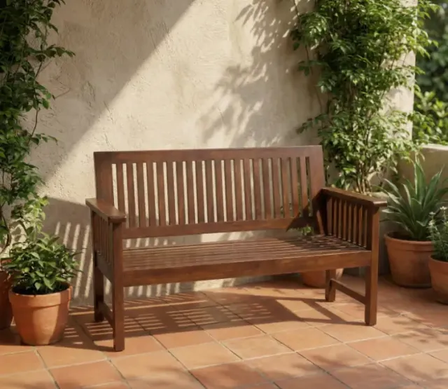 Classic Teak Wood 3 Seater Sofa