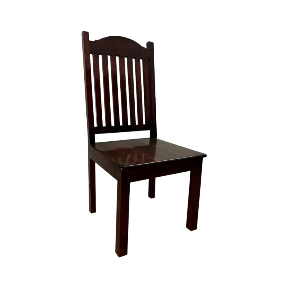 Square Teak Wood 4 Seater Dining Table with Glossy Finish