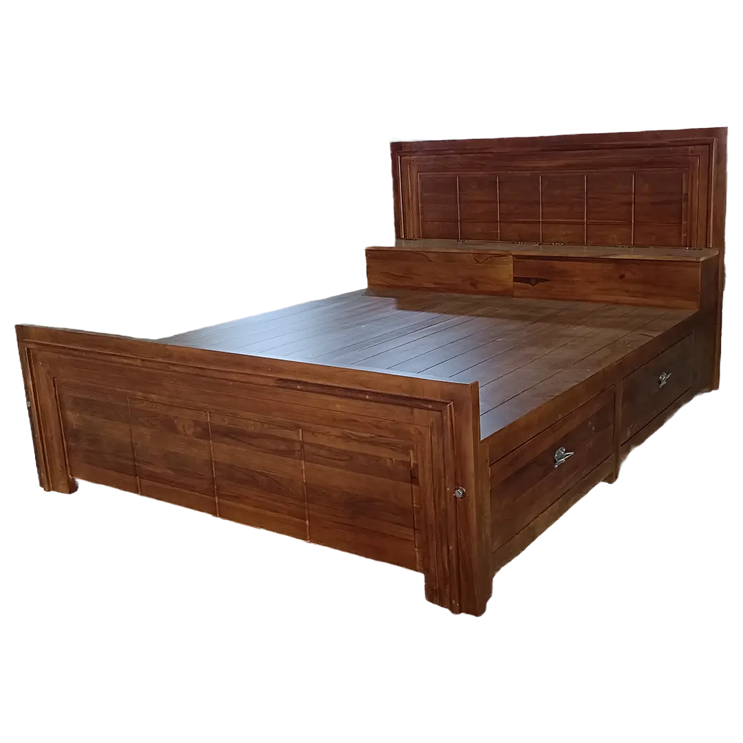 Teak Wood King Size Bed