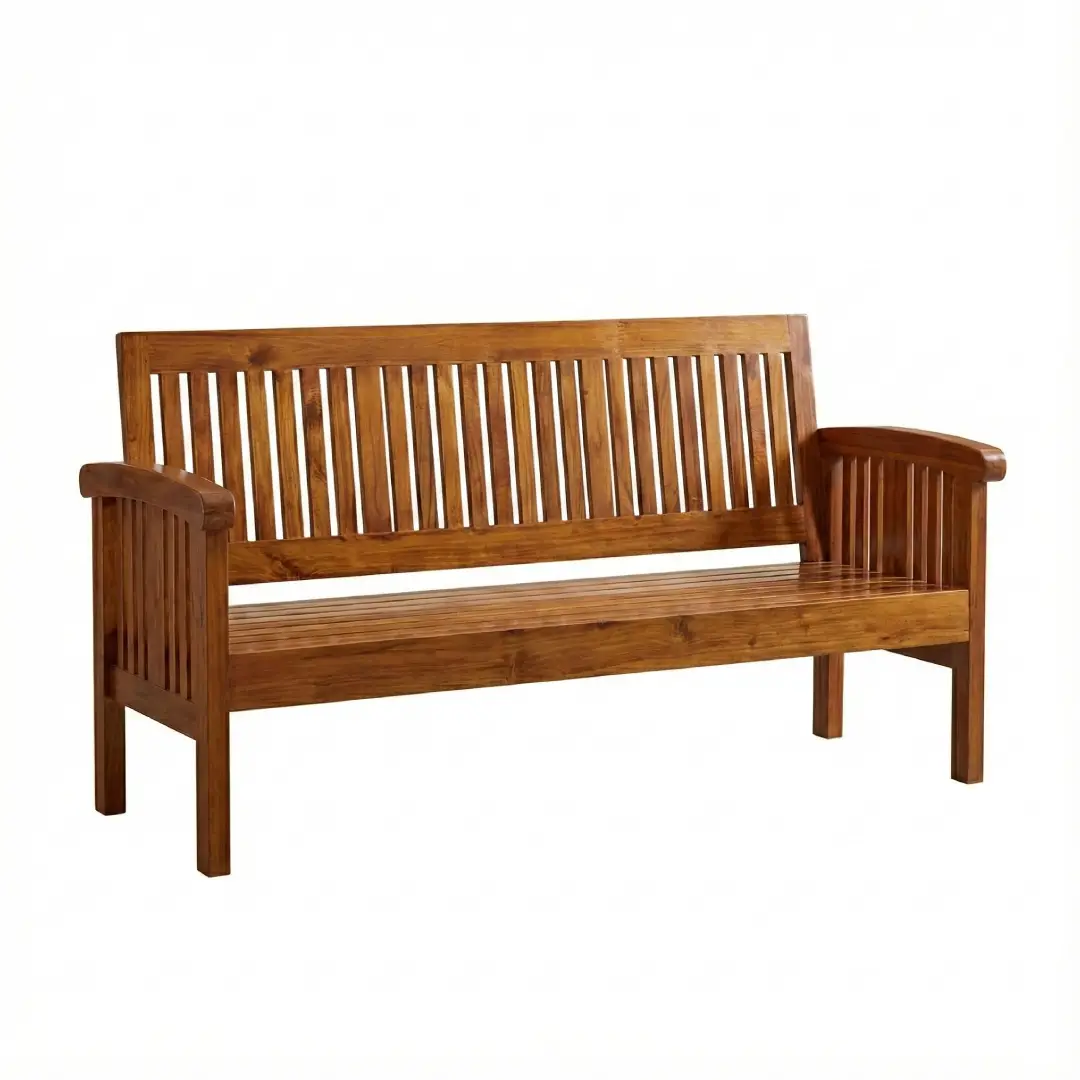 Arc Rest 3 Seater Teak Wood Sofa