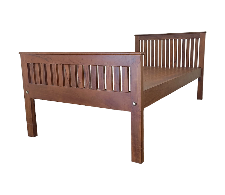 Prison Teak Wood Single Bed